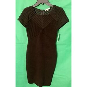 Calvin Klein‎ Women's Petite Cap-Sleeve Sheath Dress (size 4 Black)